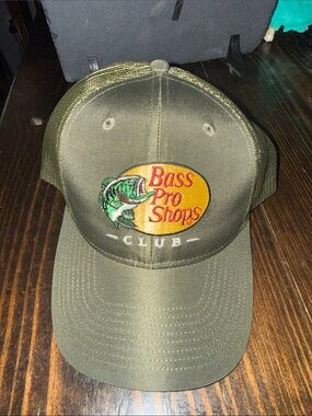 Bass Pro Shops Club Olive Green Mesh-Back Cap